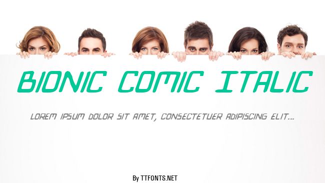 Bionic Comic Italic example